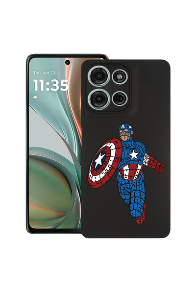 bestcase Carcasă subțire din silicon pentru Motorola Moto G75, cu dungi calig...