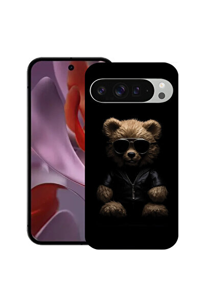 bestcase Carcasă subțire din silicon pentru Google Pixel 9 Pro XL, stil ursul...