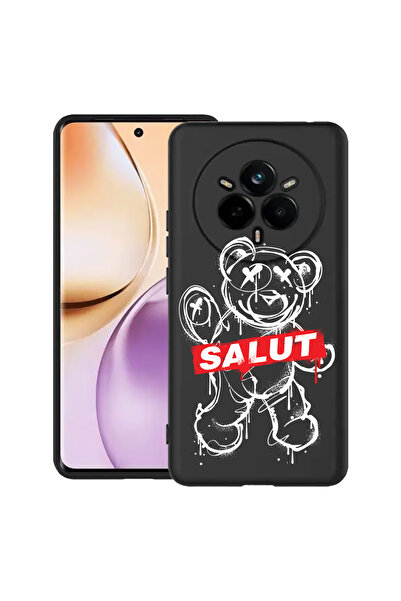 bestcase Carcasă subțire din silicon pentru Realme 14 Pro 5G, Teddy Bear Salu...
