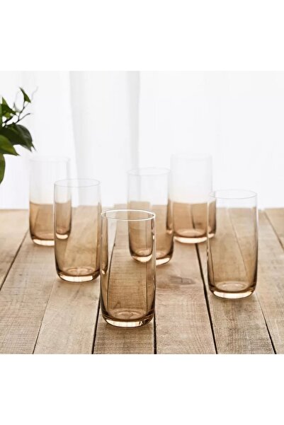 Generic Earthy Pebble 6-Piece Hiball Glass Set - 500 ml