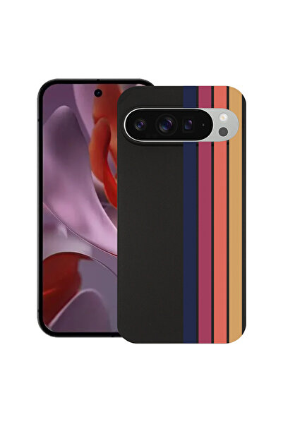 bestcase Carcasă subțire din silicon pentru Google Pixel 9 Pro XL, linii retro, 1926334 B 1478