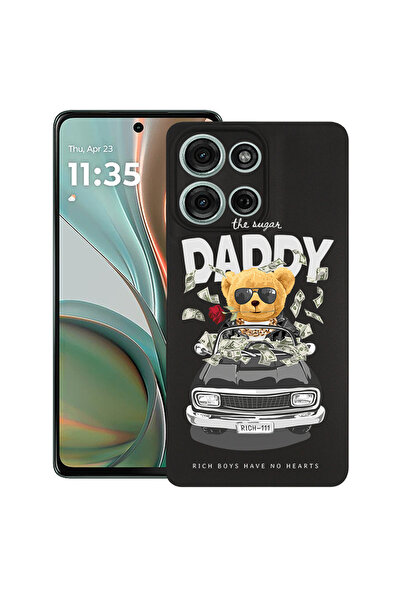 bestcase Carcasă subțire din silicon pentru Motorola Moto G75, Daddy Teddy Be...