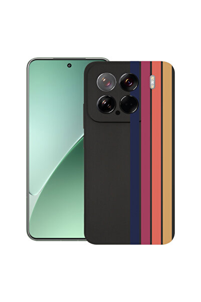 bestcase Carcasă subțire din silicon pentru Xiaomi 15, linii retro, 1926341 B...
