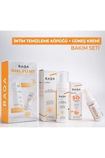 Baga İntim Temizleyici Köpük + Güneş Kremi SPF50 (2'li Set) orijinal boy