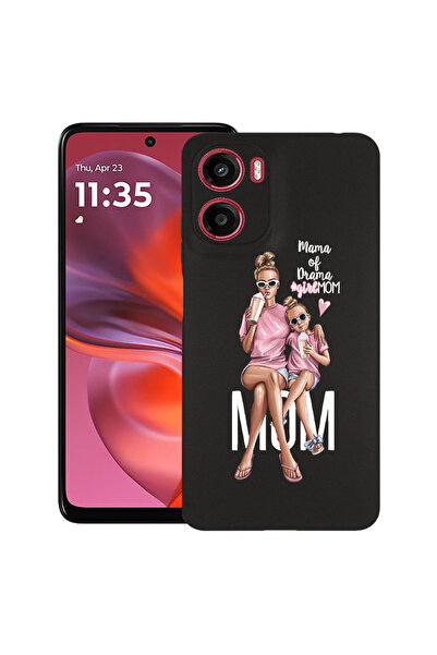 bestcase Λεπτή θήκη σιλικόνης για Motorola Moto G05, κορίτσι μαμά μαμά του δρ...