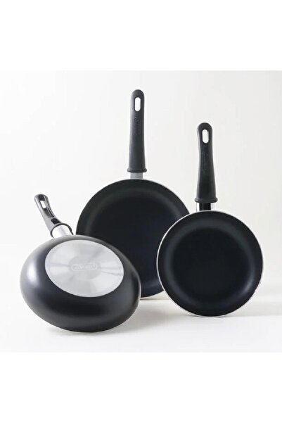 Alberto 3pcs Aluminum frypan set, black