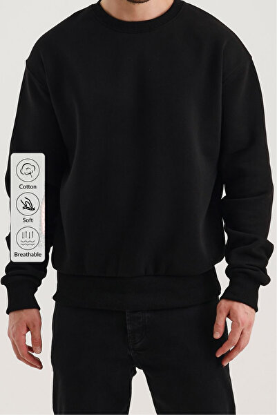 COMBİNE MİCHAİL Мъжка велосипедна блуза с широка яка, черна