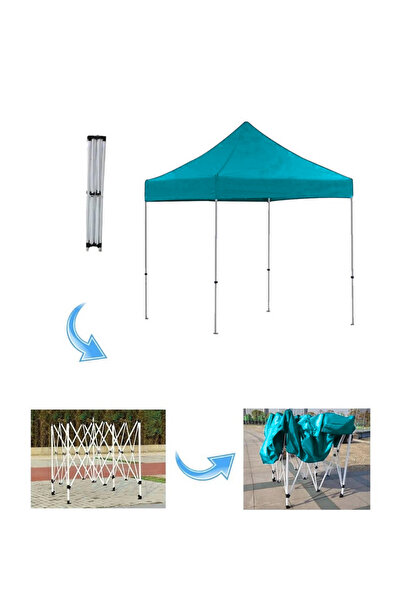 Reyo 3x2 Turkuaz Katlanabilir Makaslı Çardak Tente