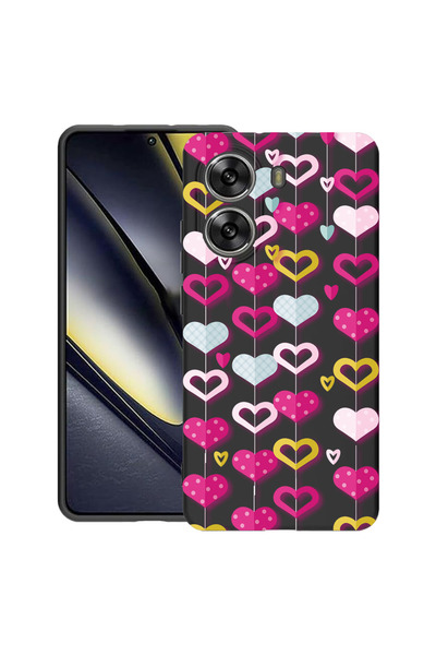 bestcase Carcasă subțire din silicon pentru Poco X7 Pro 5G, Inimioare frumoas...