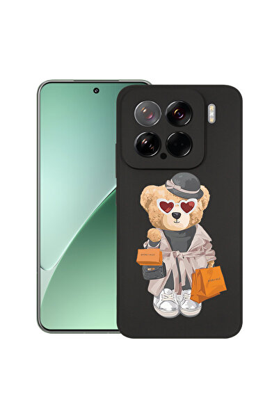 bestcase Тънък силиконов калъф за Xiaomi 15, Пазаруване с плюшено мече, 19263...