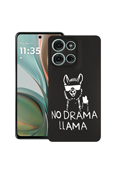 bestcase Carcasă subțire din silicon pentru Motorola Moto G15, No Drama LLama...