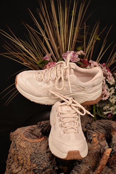 KUUM LONDON Kadın Kışlık Su Geçirmez Kaydırmaz Taban Hafif Rahat Ortopedik Deri Tarz Spor Ayakkabı