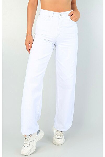 OurStyles Women's High-Waist Palazzo Jeans (2026)^^^^Relaxed Fit Stretch Deni...