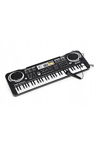 MultiStore Keyboard with microphone for children Multistore, 61 keys, White/Black