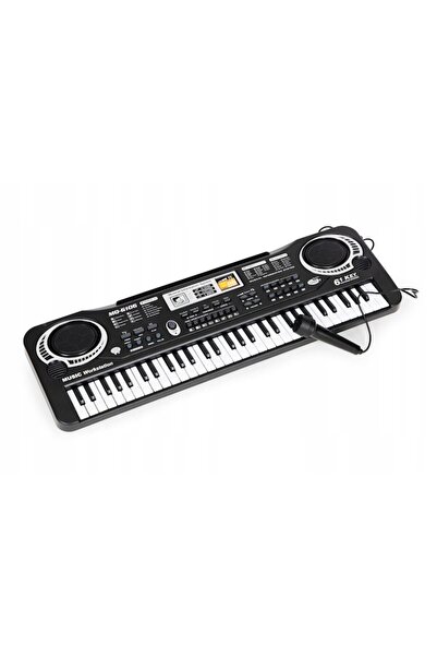 MultiStore Keyboard with microphone for children Multistore, 61 keys, White/Black