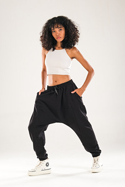 COCOPELLI Black Harem Jogger Pants