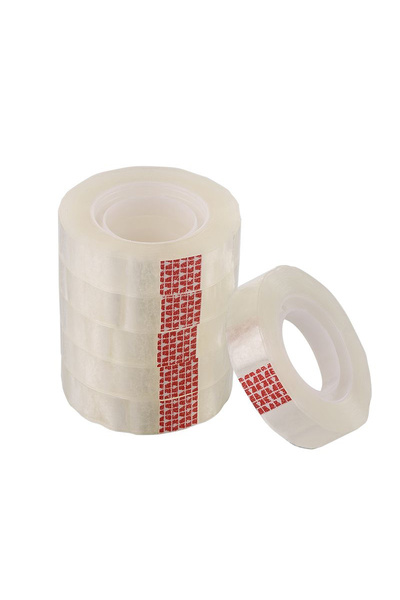 Lawazim شريط شفاف للقرطاسية - 12 قطعة 1.2 سم × 30 متر لاصق شفاف قوي التثبيت ل...