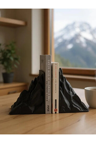 Vescarri مجموعة حامل الكتب بتصميم جبلي بسيط