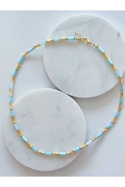 CHARMLUCKY Colorful Pipe Necklace