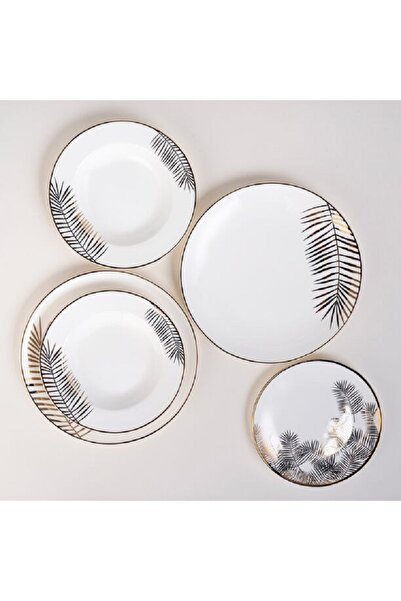 LA MESA Dinner Set 18 Pieces Gold Leaf