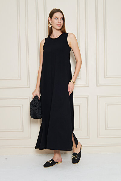 NEW LAVİVA Women's Sleeveless Slit Detailed Aerobin Dress 700-3760