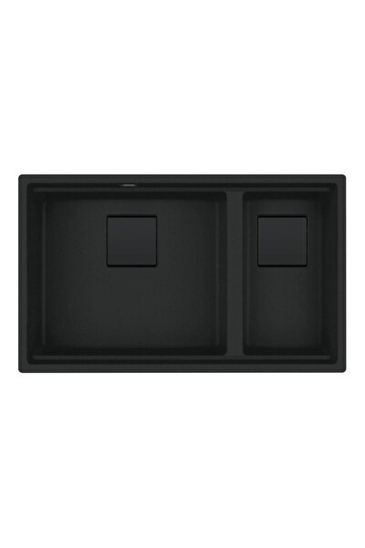 Franke Kubus KNG 120 Matt Black, Tezgah Altı Evye