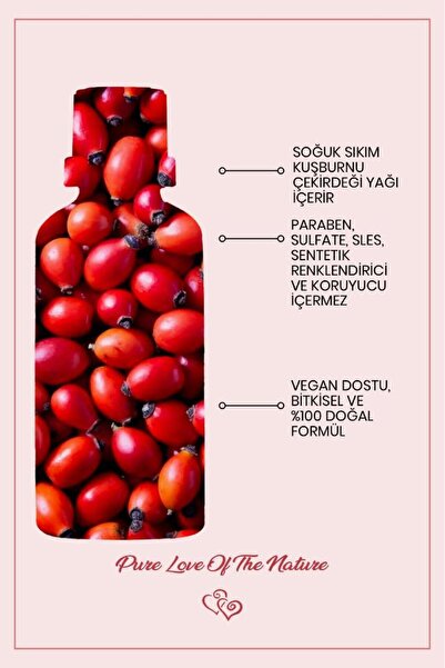 Bade Natural Kuşburnu Çekirdeği Yağı Soğuk Sıkım Leke Karşıtı Ve Aydınlatıcı %100 Saf 30 ml