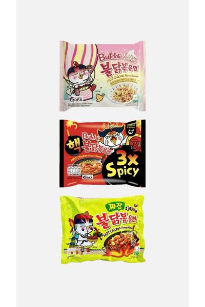 buldak Hot Chicken Ramen 3'lü Kombo Karışık Paket