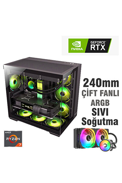 Zeiron Sauron Beta X3 Ryzen 7 7800X3D 32GB DDR5 RAM 1TB M.2 SSD RTX5060 Sıvı Soğutmalı Oyuncu Bilgisayarı