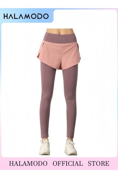HALAMODO Women's Running Shorts Lightweight Athletic Workout Gym Yoga Shorts Liner with Phone Pockets