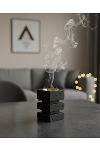 GAFT Black incense burner with a gold-colored charcoal base