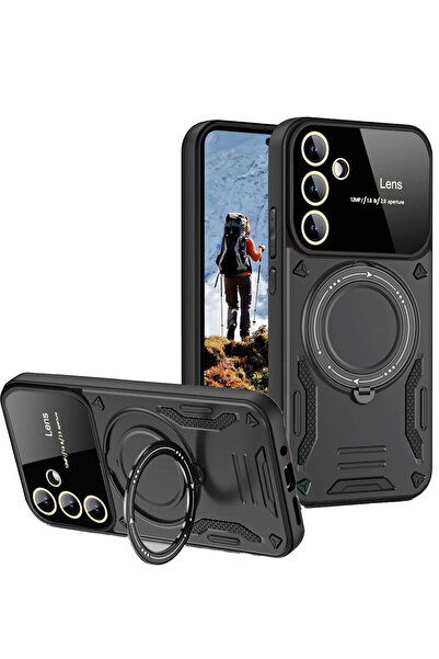 Kipgsm Samsung Galaxy S24 Fe İçin Kılıf Kamera Lens Koruyuculu Magsafe Destek...