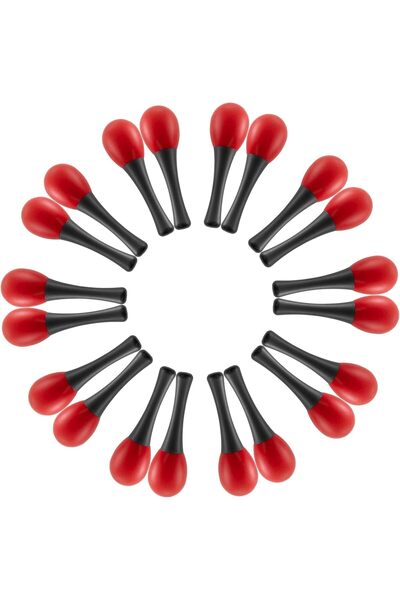 MegArya TIGER MAR28-10-RD Mini Egg Maracas - Childrens Percussion Shaker Instrument - Red - Pack of 10 Pairs