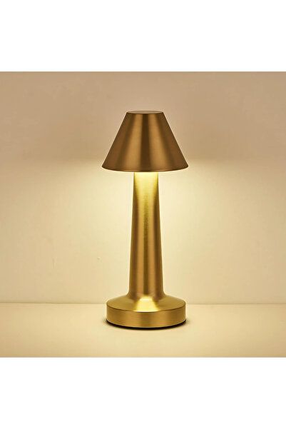 ETRONIK Gold Bell Shape LED Table Lamp, Portable Cordless Night Light with 3-Level Dimmable Brightness