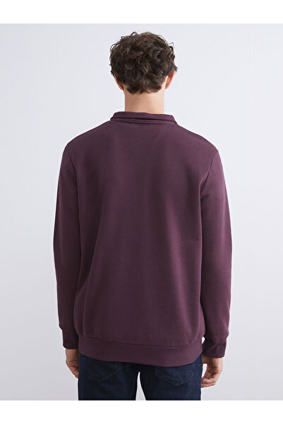 LC Waikiki Stand Collar Long Sleeve Men's Thick Sweatshirt