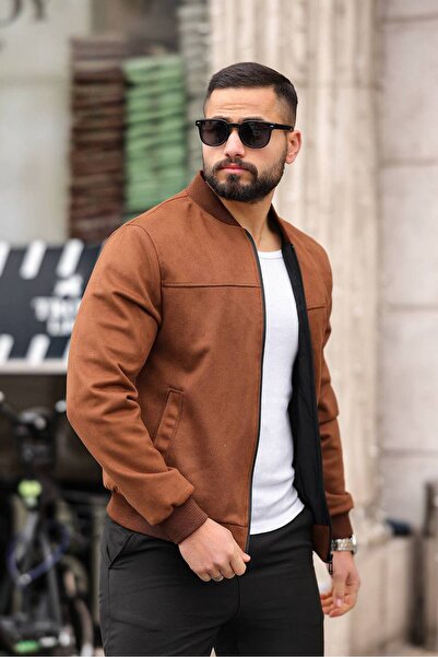 BASEL.CO Трендова чоловіча замшева куртка-бомбер Slim - стильна, зручна та сучасна