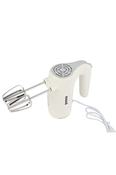 Kroos Hand Mixer with Two Beaters for Whipping Eggs and Cream Two Hooks for Mixing Dough 150W White