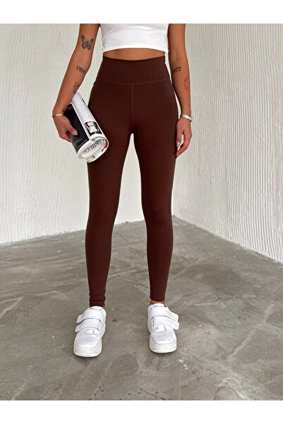 Gugus Women's High Waist Push up Leggings with Wide Belt Detail, Special Textured Production