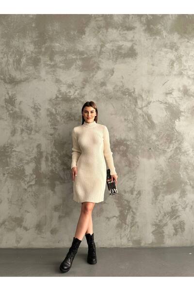 ZF BUTİK Women's Valon Ribbed Knit Dress