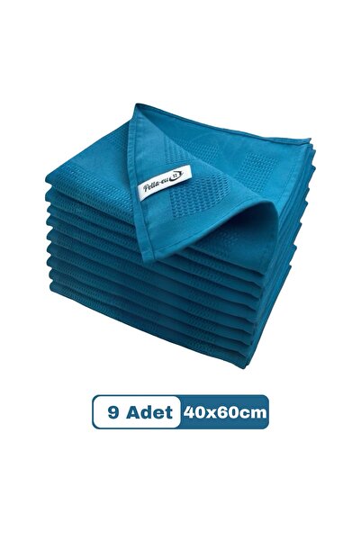 PELLA-EU Mikrofiber Cam Bezi Genel Temizlik Bezi Mutfak Banyo Yüzey 9 adet Ma...