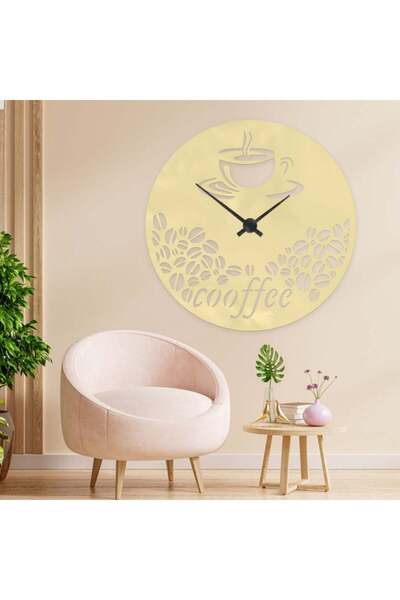 4gdran ساعة جدارية مميزة من الاكريلك الذهبي الامع