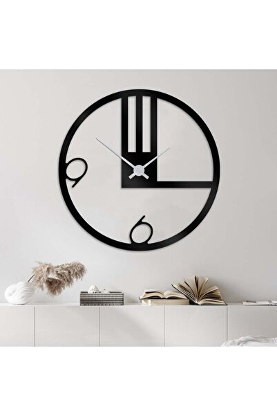 4gdran ساعة جدارية مميزة من الاكريلك الأسود الامع