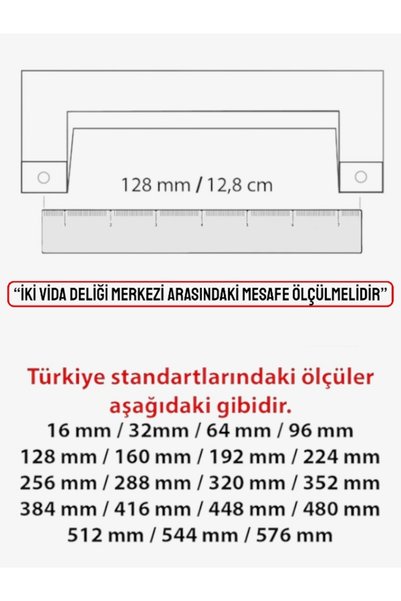 Üsküp Yapı & Mimarlık YAKUT KULP KROM-BEYAZ 160 MM Çekmece Mutfak Dolap Kulpu Kulp Lüx Premium Ağır Metal