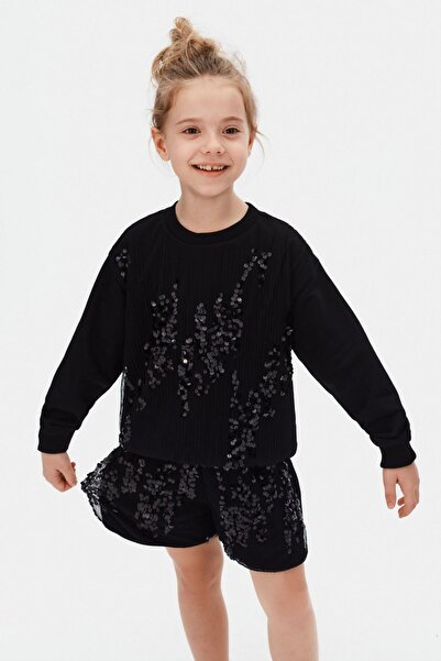 HAUSEkids Costum pentru fetiță Midnight Lace pentru 4-8 ani-negru