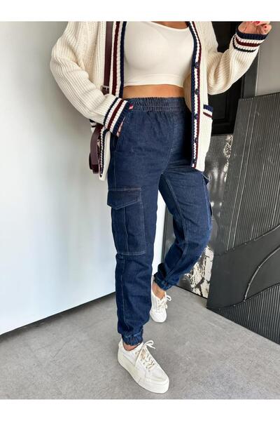 Zerrincan Giyim Lacivert Kargo Cepli Marka Model Jean