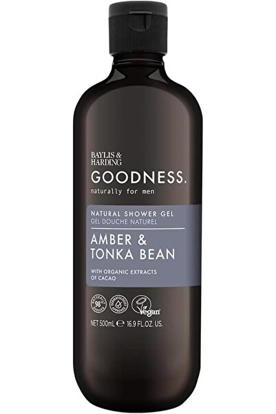 Baylis & Harding Goodness Amber & Tonka Bean Natural Shower Gel for Men, 500ml