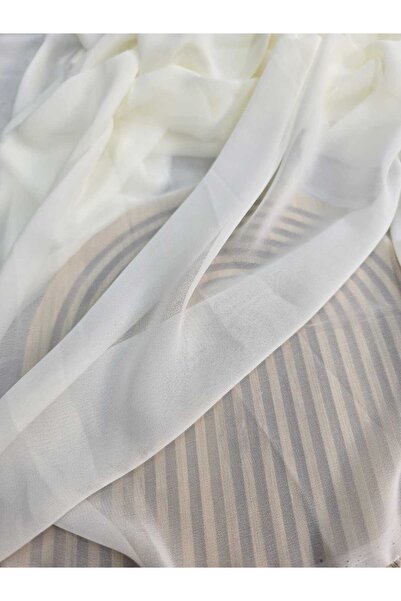 Maison du Tissu Multi Şifon Elbiselik Şallık – Günlük ve Özel Günlere Uygun(Krem)