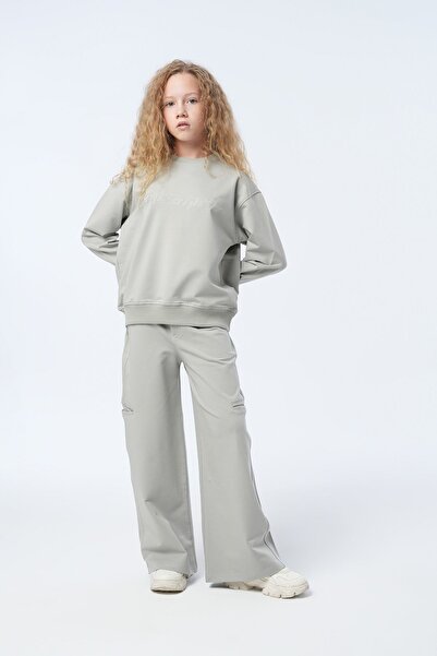 HAUSEkids بدلة نيبيا دي لوسو للفتيات من سن 9 إلى 15 سنة - رمادي فضائي