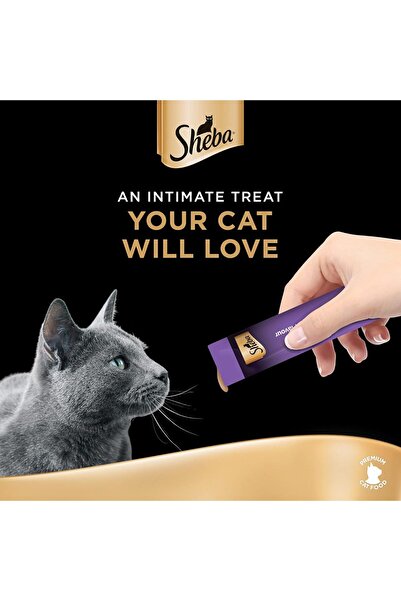 SHEBA Cat Food, Melty Mixed Creamy Treats Tuna & Tuna & Seafood Flavor, 2 Pouches Tuna, 2 Pouches