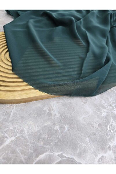 Maison du Tissu Multi Şifon Elbiselik Şallık – Günlük ve Özel Günlere Uygun(Zümrüt yeşili)